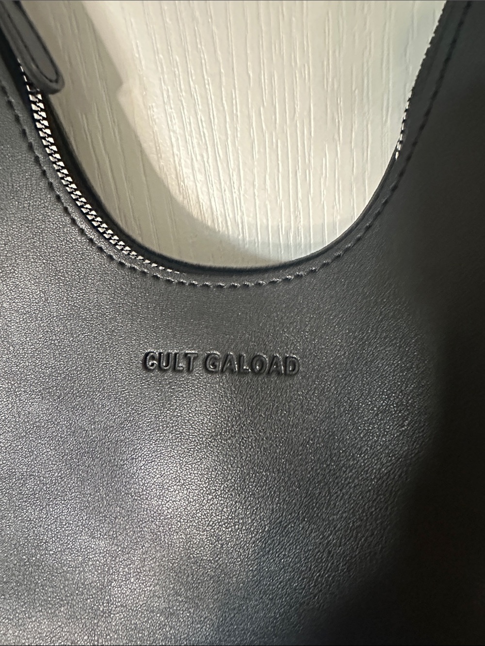 Cult Gaload Black faux Leather Crescent Shoulder Bag mini chic purse one strap - Picture 2 of 13
